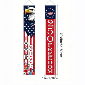 ของตกแต่งงานฉลองครบรอบ 250 ปีแห่งความรักชาติ ปี 1776-2026 ป้ายอธิษฐานเรื่องอิสรภาพ พัดกระดาษ ปอมปอม สำหรับงานเฉลิมฉลองวันประกาศอิสรภาพ - Product Image 4