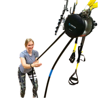 Entrenador de Cuerda sin Fin para Entrenamiento de Core y Fuerza, Colgante, Fácil de Usar en Casa, con Control Magnético de Resistencia de 6 Niveles