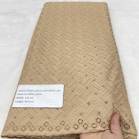 Tissu en dentelle polonaise 100 % coton vert olive africain 2025 – Voile suisse de haute qualité pour hommes – Tissu suisse