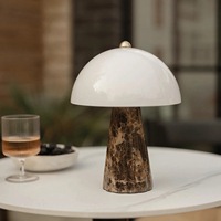 Lampe de table en marbre créative et personnalisée de style nordique moderne, lumière d'ambiance, interrupteur à bouton-poussoir pour hôtel, bureau, salle de conférence