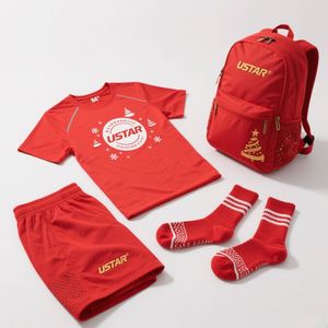 Christmas Cotton <b>T</b>-<b>shirt</b> Shorts Set with Socks Backpack Cool Party Outfits <b>Festive</b> Gift Pack for Summer Holidays Family Matching - Product Image 2