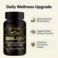 Capsule de Shilajit Pur de l'Himalaya avec Extrait de Crinière de Lion et de Mousse de Mer – Marque Privée – Complément Quotidien pour la Vitalité
