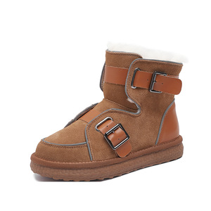 Bottes de neige en velours pour femmes, chaussures chaudes en coton, antidérapantes, en cuir nubuck, nouvelle collection hiver 2021 - Product Image 6
