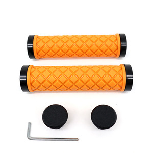 Poignées de guidon de vélo, poignées de vélo BMX, VTT, antidérapantes, en caoutchouc, 128 mm, diamètre intérieur 22-23 mm, pour route et montagne - Product Image 5