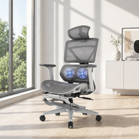 Chaise de bureau avec cadre en plastique maillé et réglage manuel