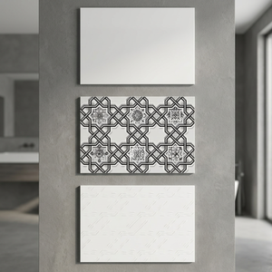 White Black Digital Ceramic <b>Wall</b> <b>Tiles</b> 30x45cm High Gloss Glazed <b>Mirror</b> Effect Design <b>for</b> Modern Interiors - Product Image 5