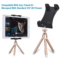 Support de tablette portable pour appui-tête de voiture, tapis de course, guidon de gymnastique, support de microphone, support réglable 360