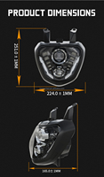 Morsun Pour Yamaha MT 07 FZ 07 14-17 Moto 92W Phare LED pour MT-07 FZ-07 Blanc DRL moteur accessoires phares