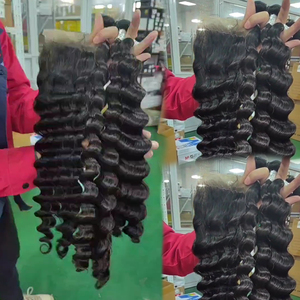 生人发15A级松散深波角质层对齐生印度发10 ~ 30英寸现货准备发货 - Product Image 1