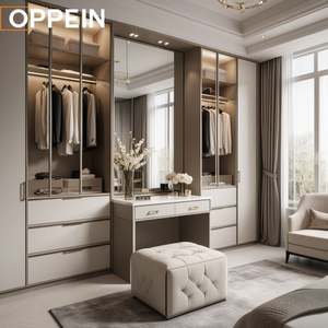 Oppein 5 por 3 metros con los cajones de la isla Diseño de bloqueo Luz <span class=keywords><strong>Armario</strong></span> para caminar Gabinete <span class=keywords><strong>Matrimonio</strong></span> Dos personas <span class=keywords><strong>Armario</strong></span> - Product Image 3