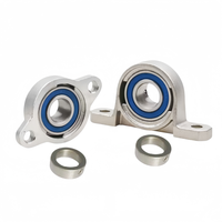 Roulement monté en acier inoxydable S-UFL08 S-UP08, bloc miniature auto-alignant de 8 mm, bride à 2 boulons, précision P6 pour imprimante 3D/CNC