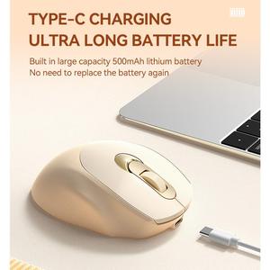 Ratón silencioso inalámbrico BT 2,4G Modo dual Silencio Tipo C Carga Ratón portátil Óptico para dama Laptop PC Game Office - Product Image 4