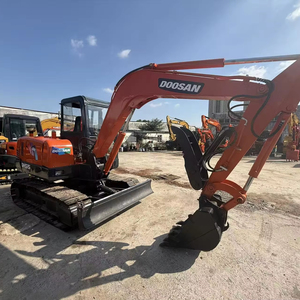 Excavadora de cadenas Doosan DH55 usada, excavadora pequeña original coreana, miniexcavadora Doosan DH55 para trabajos de construcción - Product Image 1