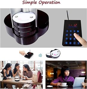 Byhubyeng rung nhà hàng nhắn tin nhà hàng buzzer Máy nhắn tin gọi hệ thống đầy đủ không thấm nước chứng nhận FM khoảng cách> 3000m - Product Image 6