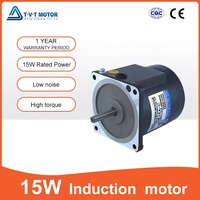 Motor de Repuesto de 15W, 220V CA, 1400 RPM, Monofásico, de Inducción, con Brida de 70mm y Eje de Corte en D de 7mm para Mezcladora de Alta Velocidad