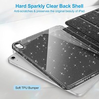 Nouvelle Housse Intelligente Hybride en Cuir PU Scintillant avec Support pour Stylet pour iPad 10e et 11e Génération 2025