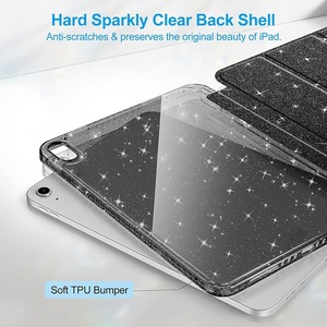 เคสแท็บเล็ตแบบพับได้รุ่น<span class=keywords><strong>ใหม่</strong></span><span class=keywords><strong>ล่าสุด</strong></span> วัสดุหนัง PU ผสมผสานความใส พร้อมช่องใส่ปากกา สำหรับ <span class=keywords><strong>iPad</strong></span> รุ่นที่ 10 และ 11 ปี 2025 - Product Image 3