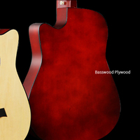 OEM ODM CIVIN QD-H38Q-S 38 Inch Basswood Cutaway Matte Finish Acoustic Guitar with Copper Strings for Beginner
