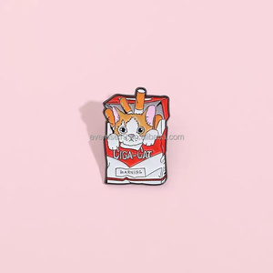 เข็มกลัดโลหะรูปลูกแมวสีส้มสไตล์เกาหลีน่ารักสำหรับวันคริสต์มาสวันฮาโลวีน - Product Image 2