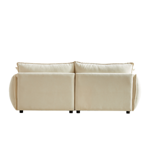 Custom Modern Living <strong>Room</strong> Fabric Chenille Triple Thickly <strong>Padded</strong> Seat Armrests Couch Loveseat 2 Seaters for Apartment Living <strong>Room</strong> - Product Image 5