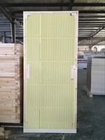 Conception moderne personnalisée de portes intérieures en wpc/pvc/upvc, pour le logement de portes en plastique composite bois