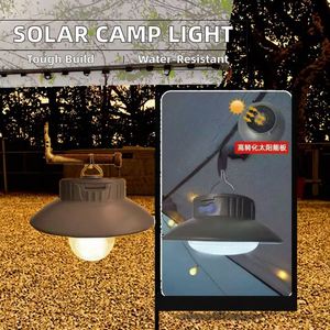 ไฟแคมป์ปิ้ง LED พลังงานแสงอาทิตย์สำหรับกลางแจ้ง พร้อมแบตเตอรี่ในตัว ระดับการป้องกัน IP65 สำหรับสวน ไฟฉุกเฉิน ไฟสำหรับคนงานเหมือง ไฟสำหรับตลาดกลางคืน - Product Image 3