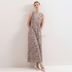 Combinaison légère personnalisée à imprimé feuilles pour femme, <span class=keywords><strong>pantalon</strong></span> large décontracté pour femme - Product Image 6