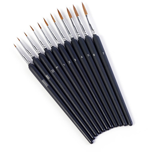 7 pièces de haute qualité en métal porte-crayon pliable ronde tête aquarelle animal pinceau set pour la peinture d’artiste. - Product Image 6