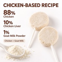 Sucettes lyophilisées pour chats au poulet et au lait de chèvre 1,4g, sachet de 5, vente en gros