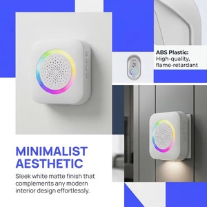 <span class=keywords><strong>Timbre</strong></span> Inalámbrico Inteligente con Anillo <span class=keywords><strong>de</strong></span> Luz RGB, Sensor <span class=keywords><strong>de</strong></span> Movimiento por Ondas, Sin Contacto, con Luz Nocturna para el Hogar - Product Image 3
