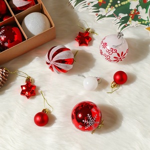 AYOYO Décorations de Noël Baril Boules colorées Arbre de Noël Petit Pendentif Accessoires Décoration suspendue Boule lumineuse - Product Image 1