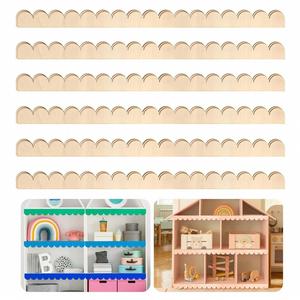 Oferta del Proveedor: Cornisa Decorativa de Boj con Borde Ondulado, Estilo Moderno Minimalista, DIY, Adorno de Pared Multiusos para Interiores - Product Image 1