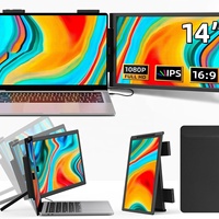 Moniteur Portable IPS FHD 1080P de 14 Pouces, Prolongateur d'Écran Unique pour Ordinateur Portable