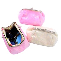 Logo Kustom Kantong Koin Laser Dompet Wanita Kunci Tas Kosmetik Gesper Clutch Dompet Koin Gesper Snap Penutupan Tas Lipstik