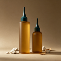 Bouteille d'emballage en plastique personnalisée de 100 ml, 120 ml, 150 ml, 200 ml pour huile capillaire et teinture, avec applicateur à presser et bouchon à vis