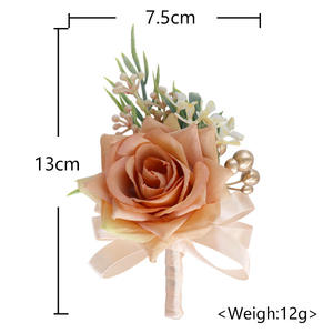 Matrimonio personalizzato da sposa blu rosa rosa rosa artificiale fiore di seta - Product Image 2