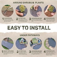Toile tissée en PP pour jardin, bâche anti-mauvaises herbes, paillis pour potager, contrôle efficace des adventices dans les jardins potagers