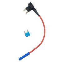 1 buah 25A 32V kecil sedang pemegang sekering adaptor keran dengan 14-22awg kabel timbal untuk mobil