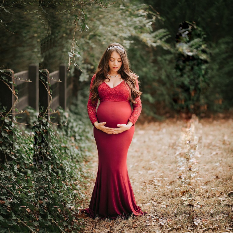 Wholesale Maternity Dresses for Photography Long leeve Maternity Dress for Photoshoot Maternity Maxi Lace Dress,5 Pieces Wholesale Maternity Dresses for Photography Long leeve Maternity Dress for Photoshoot Maternity Maxi Lace Dress,5 Pieces
