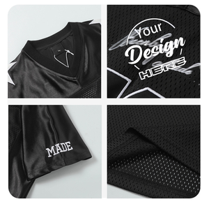 Custom High Quality 100%Polyester Football Jersey Breathable Quick-Drying Mesh Soccer Shirt Short Sleeve V-neck Custom Logo - Product Image 4