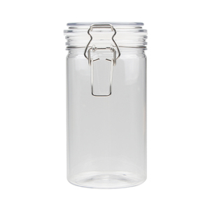 1000ml Cylinder Clear <b>Swing</b> <b>Top</b> Lid Plastic PET Jar for Gummy Candy Lollipop and Palm Oil Storage - Product Image 5