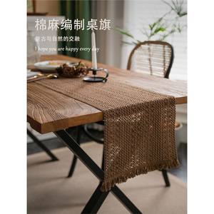 Camino de mesa de madera tejido, color marrón arroz, mezcla de algodón y lino, decoración para el hogar, para mesa de café o cubierta de gabinete - Product Image 2