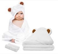 Wholesale Ultra Absorbent Children Bath Washcloth Towel Durable Organic Fiber Hooded Kids Towel for Boys Girls