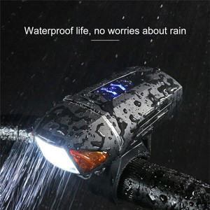 350 流明 LED 自行车灯喇叭 USB 可充电自行车前灯防水骑行头灯带遥控器 - Product Image 6