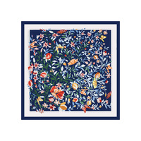 Bandanas pour cheveux imprimées de fleurs, nouvelle mode, 70*70CM, petit foulard carré en soie