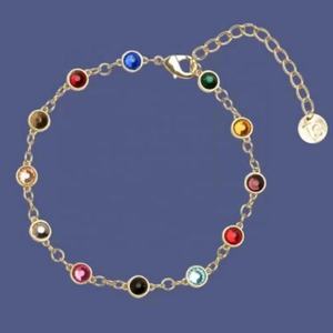 Moda Midnight Leave <span class=keywords><strong>Taylor</strong></span> Pulsera de cristal colorida Zircon Gem <span class=keywords><strong>Swift</strong></span> TS Colgante 12 Gem Pulsera - Product Image 4
