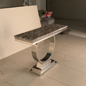 <span class=keywords><strong>Console</strong></span> <span class=keywords><strong>d</strong></span>'<span class=keywords><strong>entrée</strong></span> en marbre doré de luxe avec miroir, laser, objets métalliques en soie blanche et élégants, nouveau design - Product Image 2
