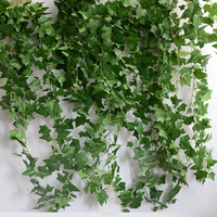 Guirnalda de Hojas de Hiedra Artificiales para Exteriores, 9 Ramilletes de Hojas de Camote, Decoración Ecológica para Navidad y Acción de Gracias