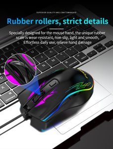 <span class=keywords><strong>Souris</strong></span> de jeu filaire rétroéclairée RGB, 6400 DPI, <span class=keywords><strong>souris</strong></span> mécanique ergonomique réglable pour <span class=keywords><strong>PC</strong></span> Gamer, ordinateur FV509 - Product Image 5
