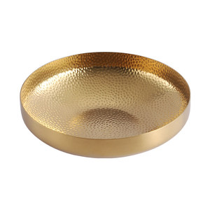 Plato hondo redondo de acero inoxidable 304 con acabado martillado, plato para servir para fiestas, hogar y cocina. - Product Image 4